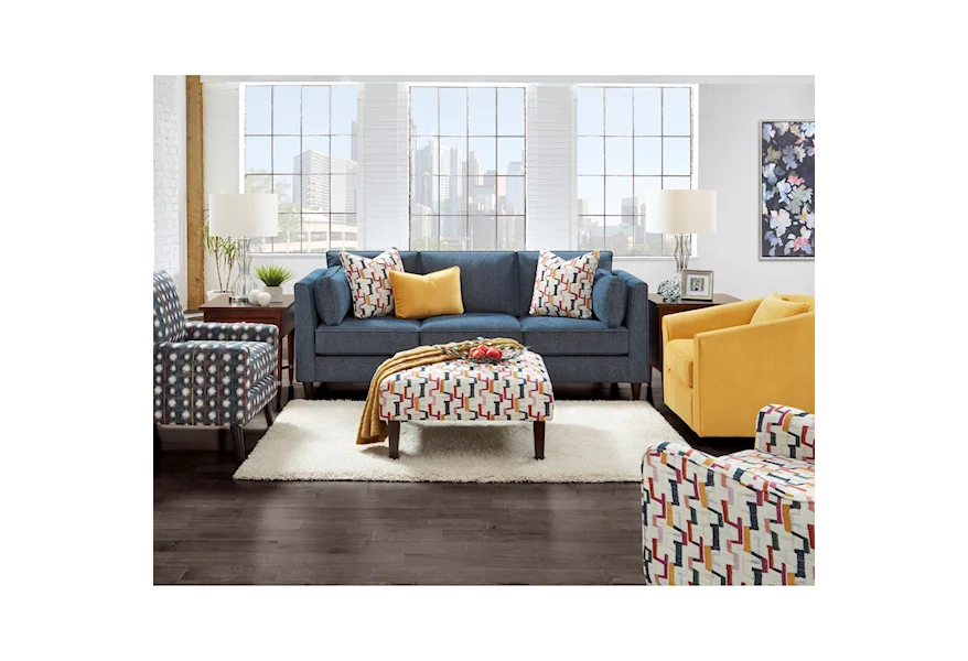 17-00KP THERON INDIGO Living Room Group by Fusion Furniture at Esprit Decor Home Furnishings
